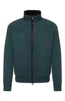 Кашемировый бомбер с меховой подкладкой Fioroni