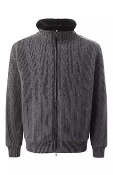 Кашемировый бомбер с меховой подкладкой Kangra