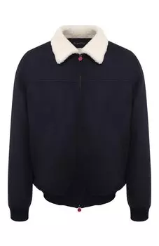 Кашемировый бомбер с меховой подкладкой Kiton