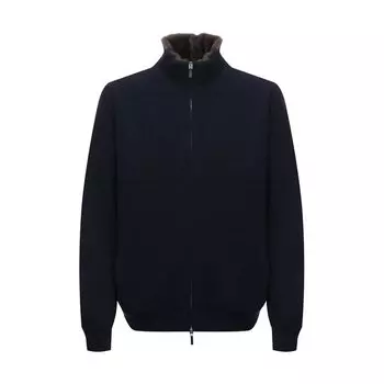 Кашемировый бомбер с меховой подкладкой Svevo