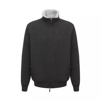 Кашемировый бомбер с подкладкой из меха бобра Svevo