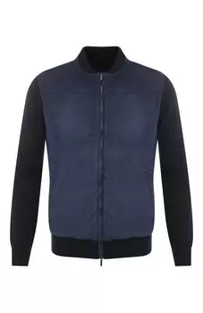 Кашемировый кардиган с кожаной отделкой Loro Piana