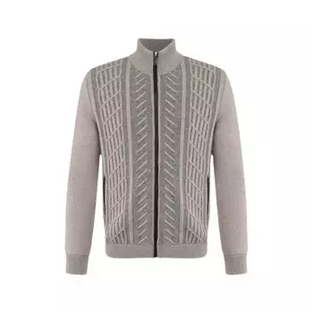 Кашемировый кардиган с кожаной отделкой Zilli