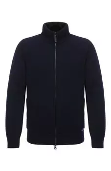 Кашемировый кардиган с меховой отделкой Brioni