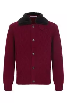 Кашемировый кардиган с меховой отделкой Kangra