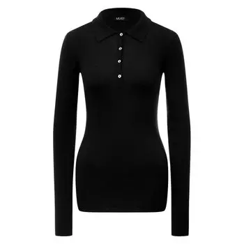 Кашемировый пуловер-поло MUST