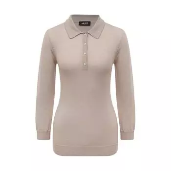 Кашемировый пуловер-поло MUST