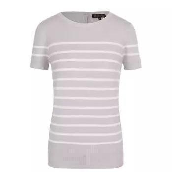 Кашемировый топ в полоску с круглым вырезом Loro Piana