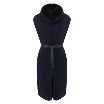 Кашемировый жилет с меховым воротником Loro Piana