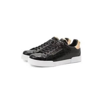Кеды Portofino из кожи крокодила Dolce &amp; Gabbana
