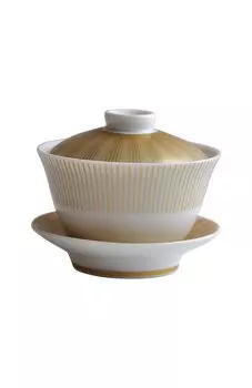 Китайская чашка с блюдцем и крышкой Sol Bernardaud