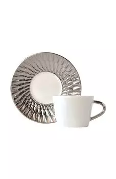 Кофейная чашка с блюдцем Twist Platine Bernardaud