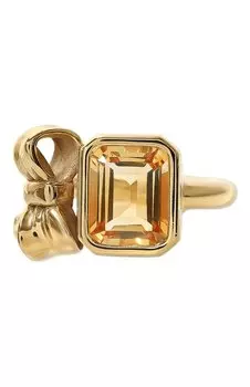 Кольцо с бантом и цитрином Moonka