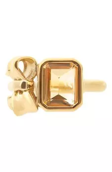 Кольцо с бантом и цитрином Moonka