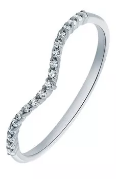 Кольцо-волна с цирконами Moonka