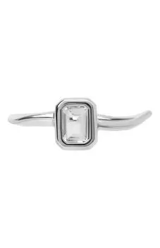 Кольцо-волна Wave Base с хрусталем Moonka