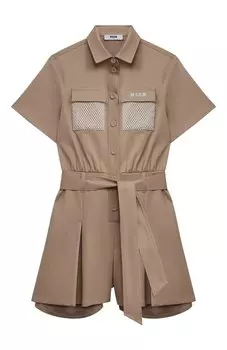 Комбинезон из хлопка и вискозы MSGM kids