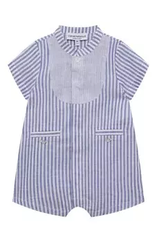 Комбинезон изо льна и хлопка Emporio Armani