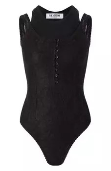 Комбинированное боди The Attico