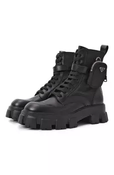 Комбинированные ботинки Monolith Prada