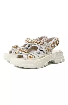 Комбинированные сандалии Flashtrek Gucci