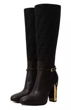 Комбинированные сапоги Delfina Fendi