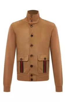 Комбинированный бомбер Gucci