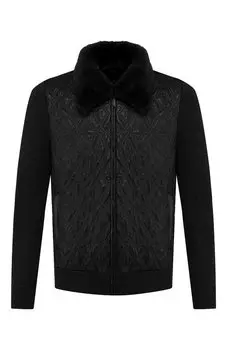 Комбинированный кардиган с меховой отделкой Zilli