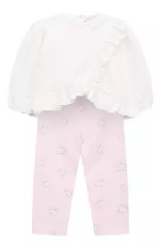 Комплект из блузки и брюк Monnalisa