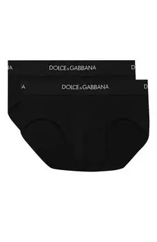 Комплект из двух брифов с логотипом бренда Dolce & Gabbana
