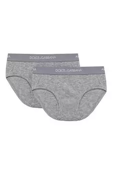 Комплект из двух брифов с логотипом бренда Dolce & Gabbana