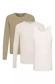 Комплект из двух лонгсливов и майки Jil Sander