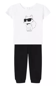 Комплект из футболки и брюк Karl Lagerfeld Kids