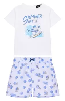 Комплект из футболки и плавок-шорт Monnalisa