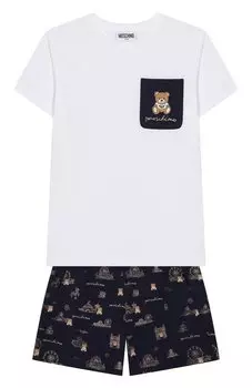 Комплект из футболки и шорт Moschino