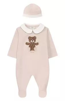 Комплект из комбинезона и шапки Fendi