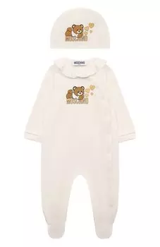 Комплект из комбинезона и шапки Moschino