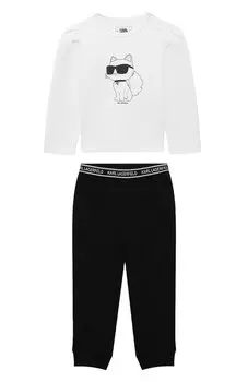 Комплект из лонгслива и брюк Karl Lagerfeld Kids