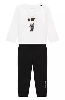 Комплект из лонгслива и брюк Karl Lagerfeld Kids