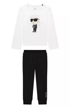 Комплект из лонгслива и брюк Karl Lagerfeld Kids