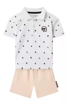 Комплект из поло и шорт Karl Lagerfeld Kids