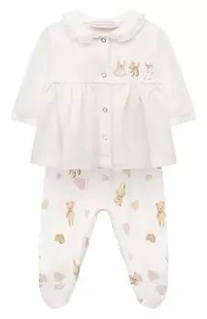 Комплект из распошонки и ползунков Monnalisa