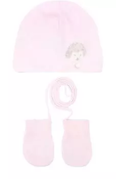 Комплект из шапки из смеси хлопка и кашемира с варежками Tartine Et Chocolat