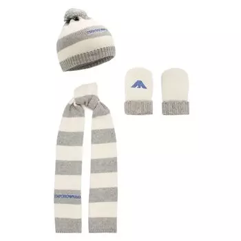 Комплект из шапки с шарфом и варежек Emporio Armani