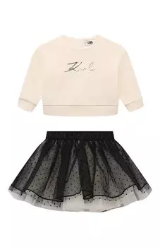 Комплект из свитшота и юбки Karl Lagerfeld Kids