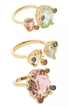 Комплект из трех колец Gema Swarovski