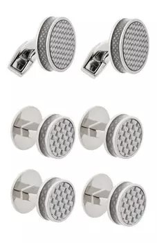 Комплект из запонок и двух пар пуговиц Tateossian