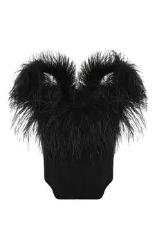 Корсет с отделкой перьями ALine