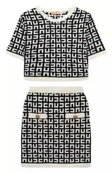 Костюм из пуловера и юбки Elisabetta Franchi La Mia Bambina