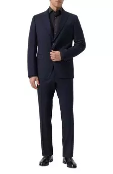 Костюм из шерсти и хлопка BOSS